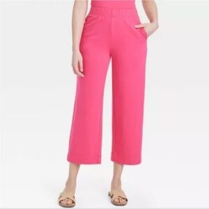 Women's High-Rise Cropped Wide Leg Sweatpants - A New Day